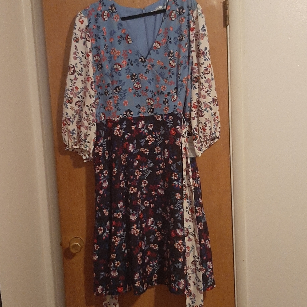 1901 Plus Size Multipatterned Dress